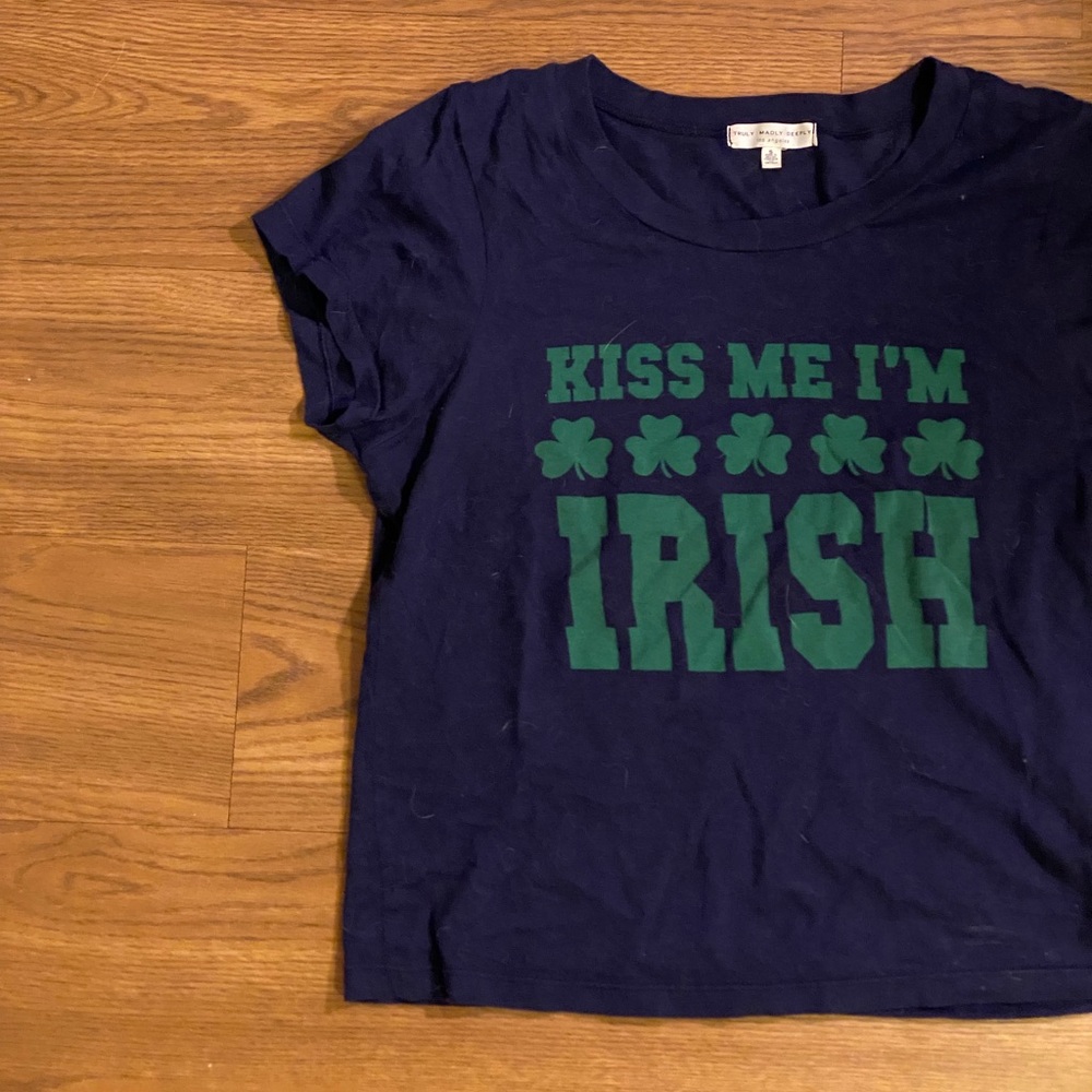 Blue ‘kiss me I’m Irish’ baby t-shirt